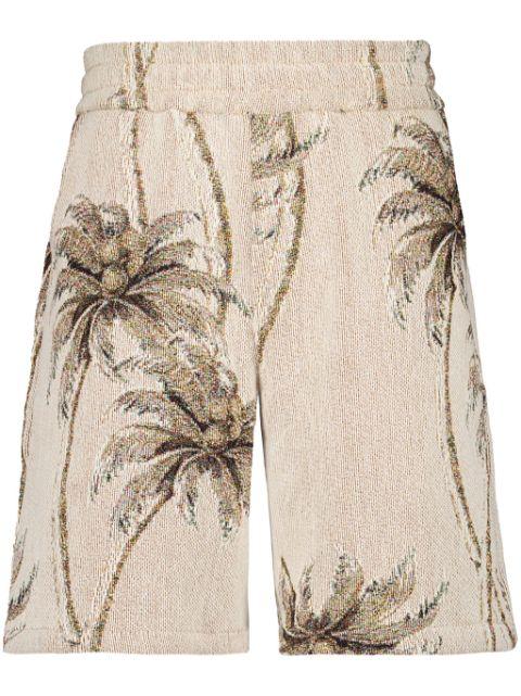 Twisted Palms Tapestry shorts by AMIRI