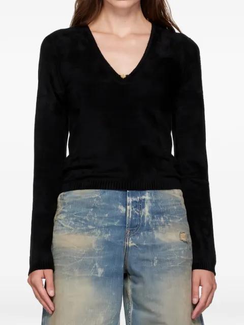 V-neck detail-embellished top by AMIRI
