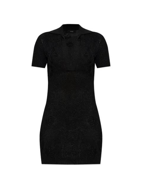 V-neck knitted mini dress by AMIRI