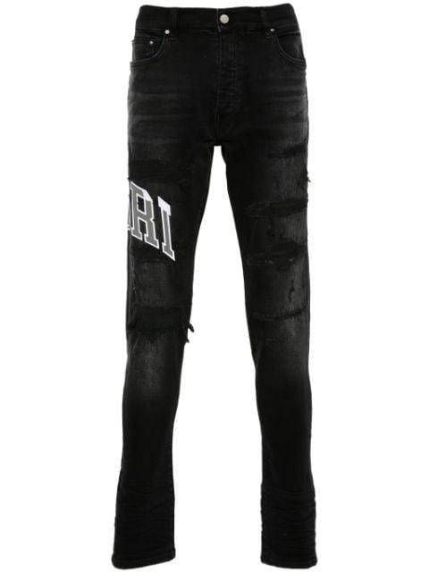 Varsity Logo Repair jeans by AMIRI
