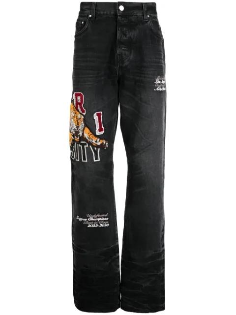 Varsity Tiger straight-leg jeans by AMIRI