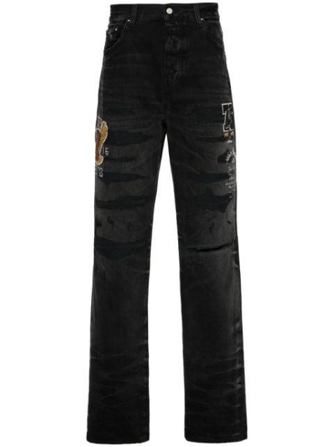 Varsity straigh-leg jeans by AMIRI