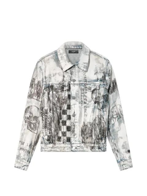 Wes Lang sketch-print denim jacket by AMIRI