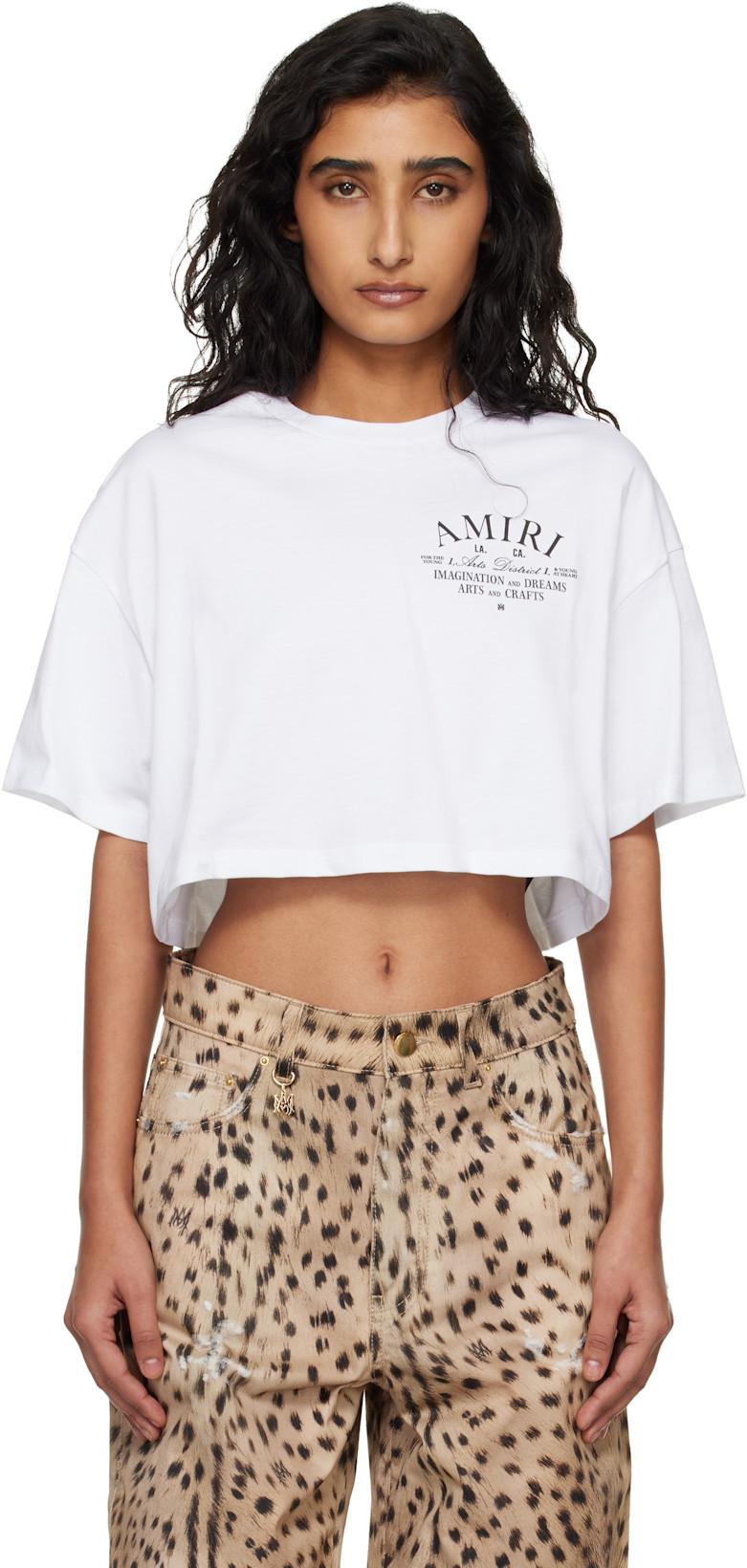 White Arts District Cropped T-shirt by AMIRI