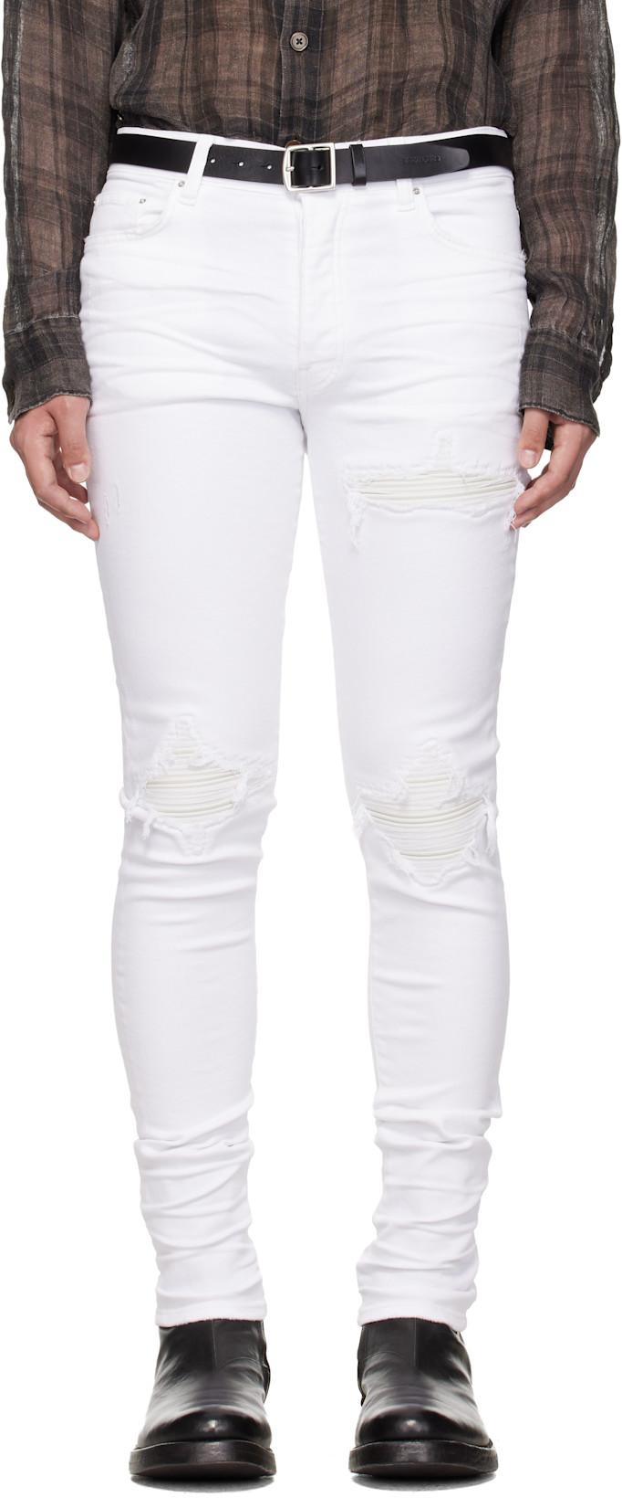 White MX1 Jeans by AMIRI