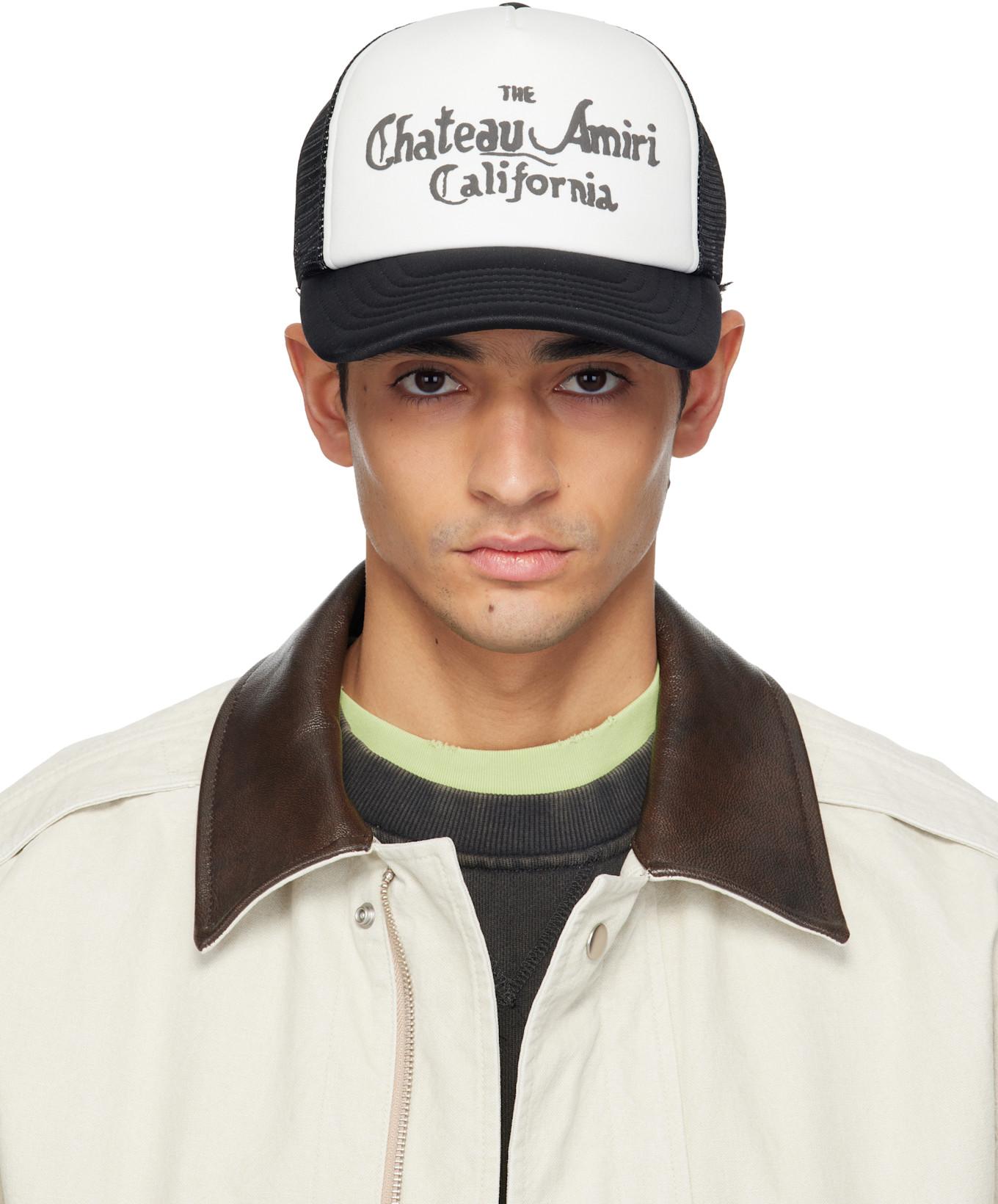 White & Black 'Chateau Amiri' Foam Trucker Cap by AMIRI