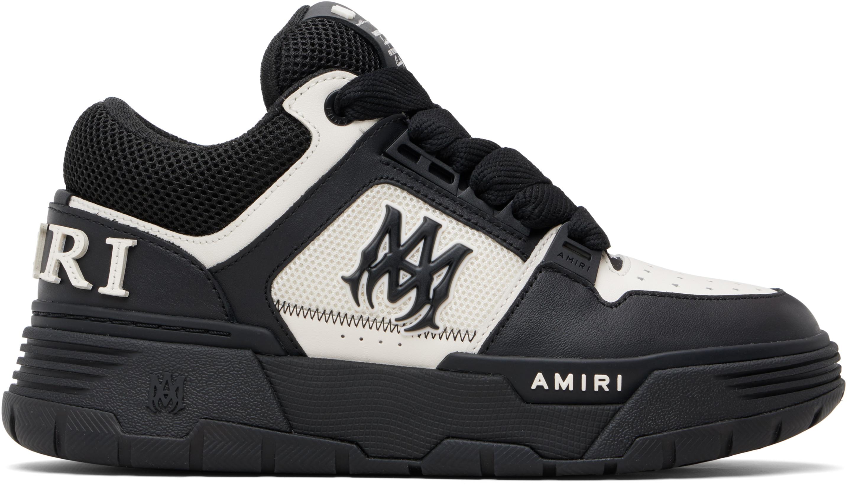 White & Black MA Patch MA-1 Sneakers by AMIRI