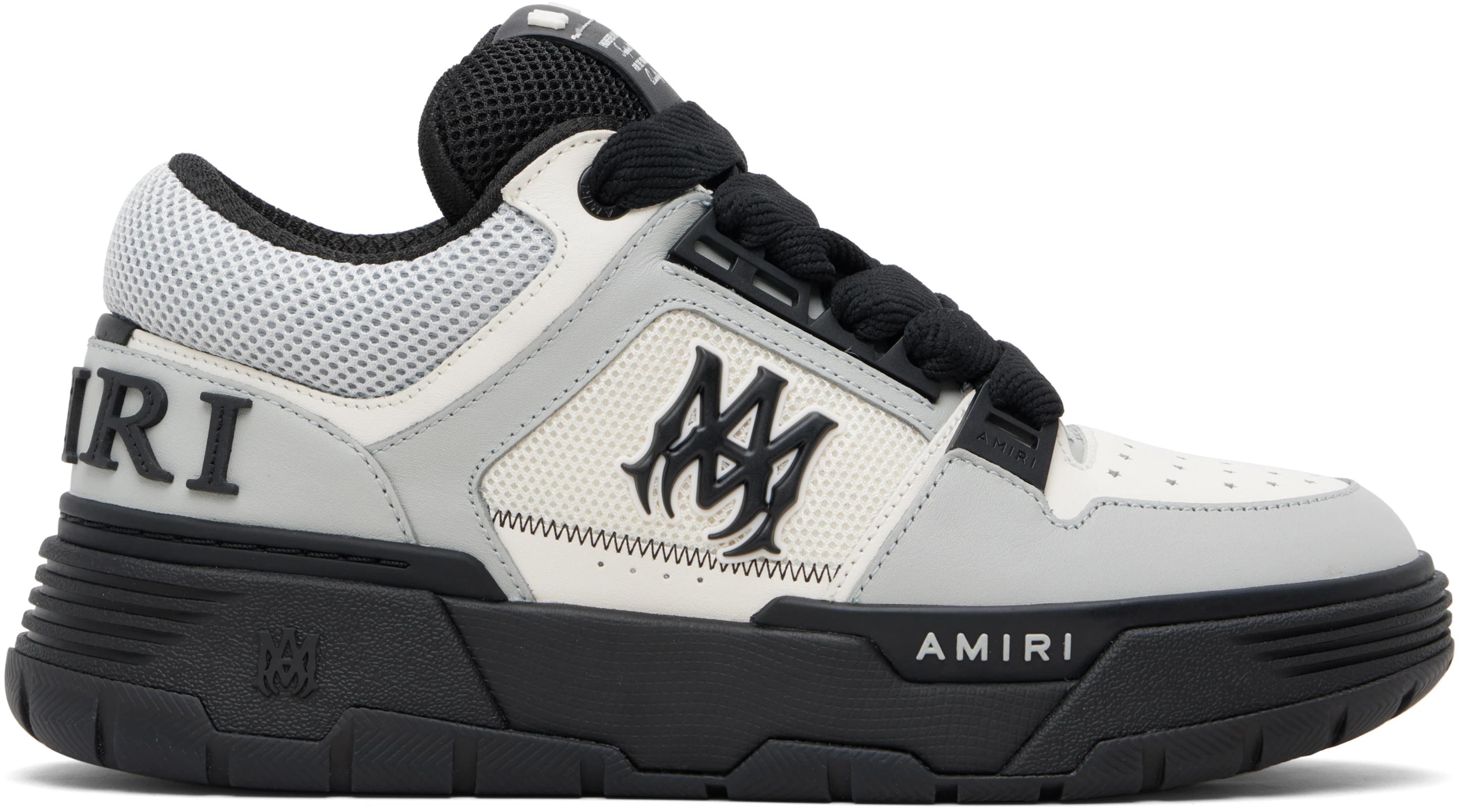 White & Gray MA Patch MA-1 Sneakers by AMIRI