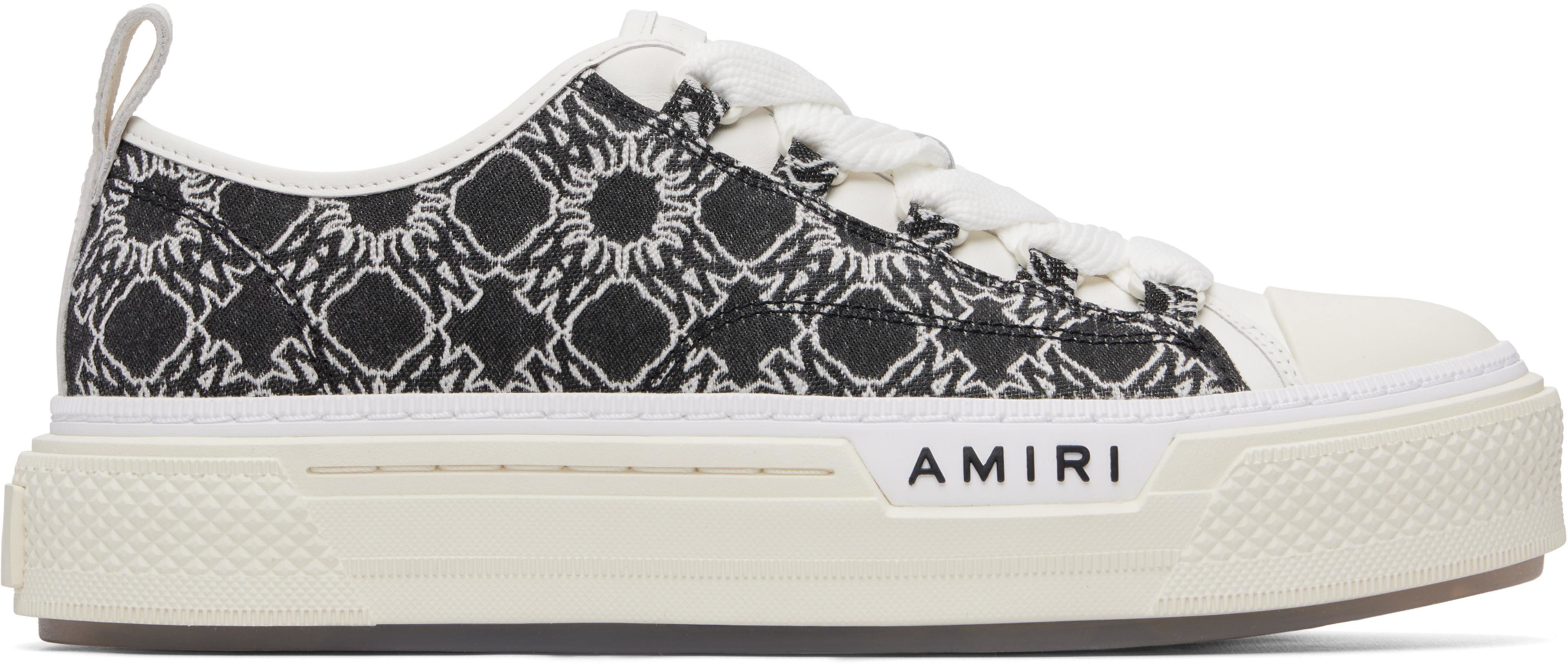 White & Gray MA Quad Court Low Sneakers by AMIRI
