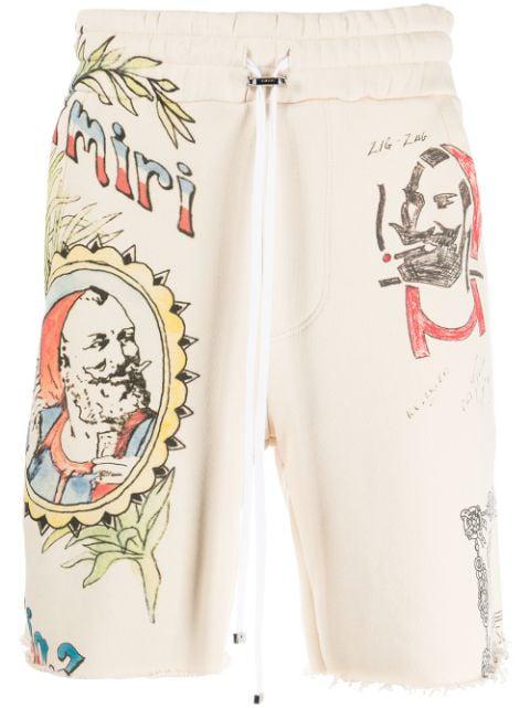 Zig-Zag printed shorts by AMIRI