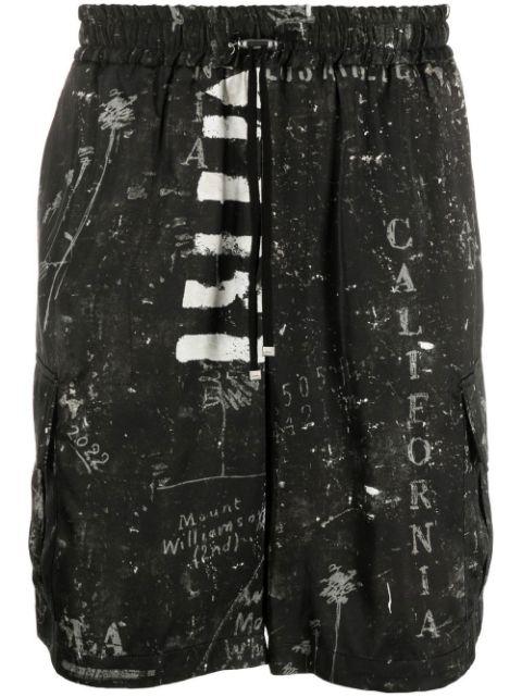 abstract-prints bermuda shorts by AMIRI