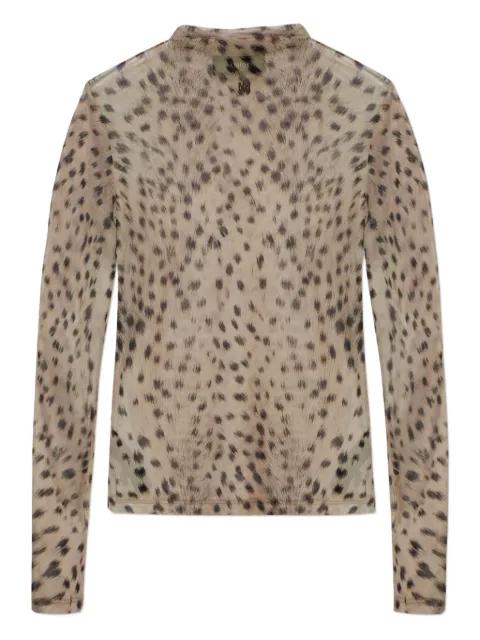 animal-print long-sleeve top by AMIRI