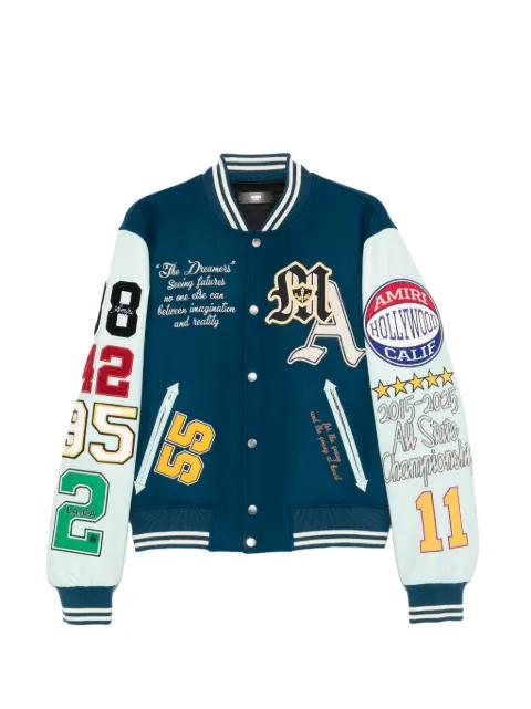 appliqué bomber jacket by AMIRI