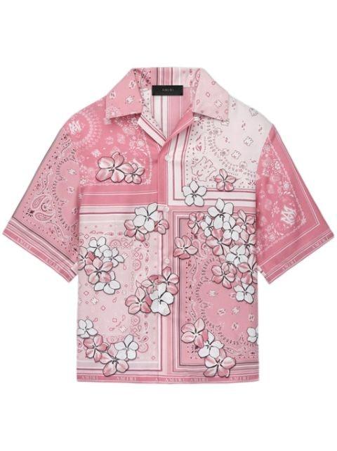 bandana floral bowling shirt by AMIRI