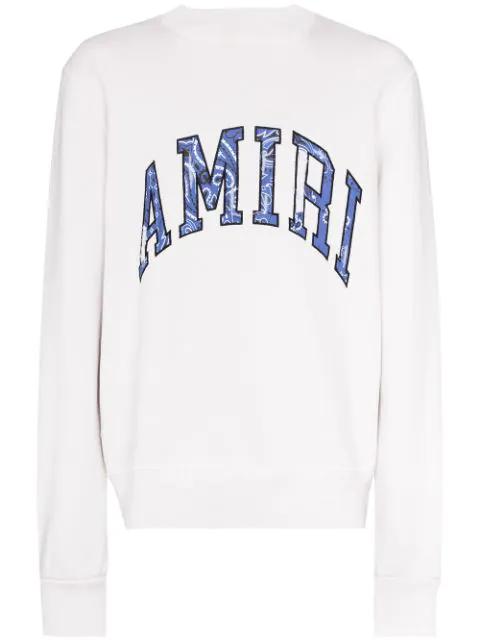 bandana logo-appliqué sweatshirt by AMIRI