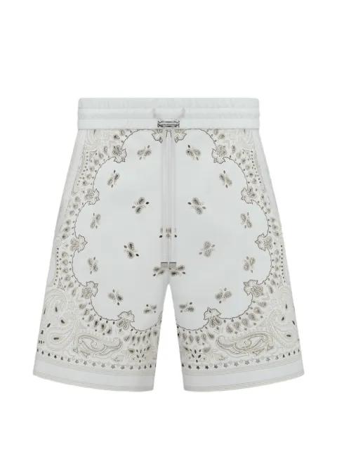 bandana-print leather shorts by AMIRI