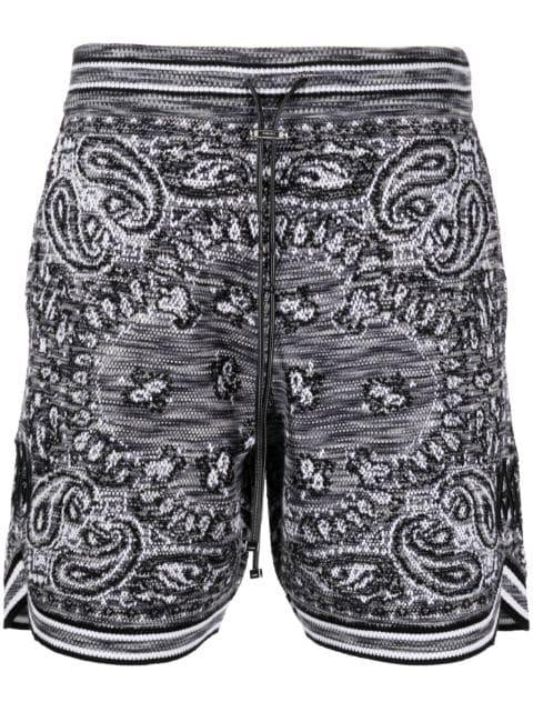 bandana-print track shorts by AMIRI
