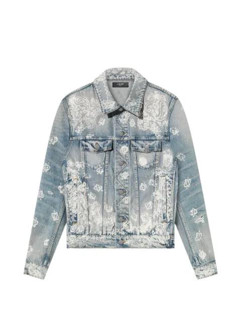 bleach-bandana denim jacket by AMIRI