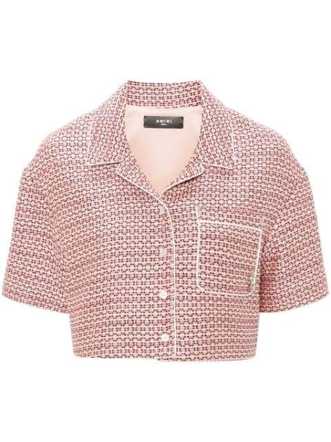 bouclé cropped shirt by AMIRI
