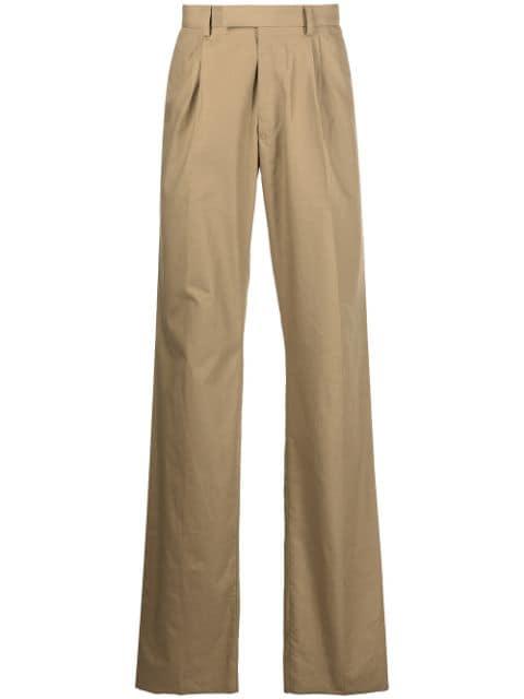 box-pleat straight-leg trousers by AMIRI