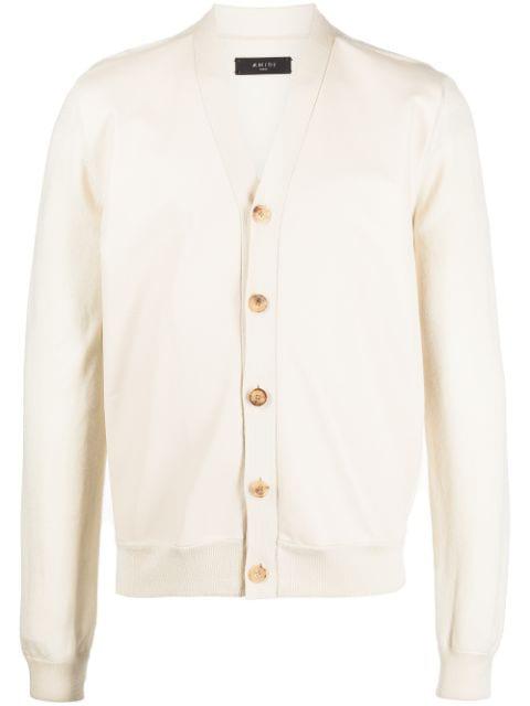 buttoned-up cashmere cardigan by AMIRI