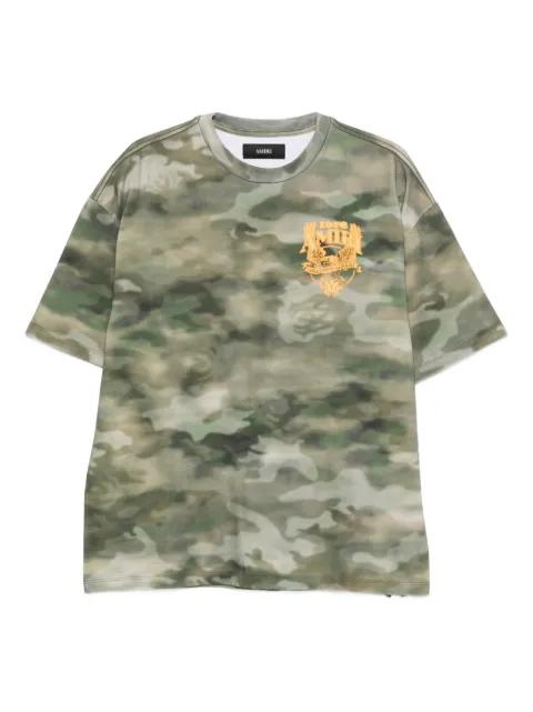 camouflage logo-print T-shirt by AMIRI