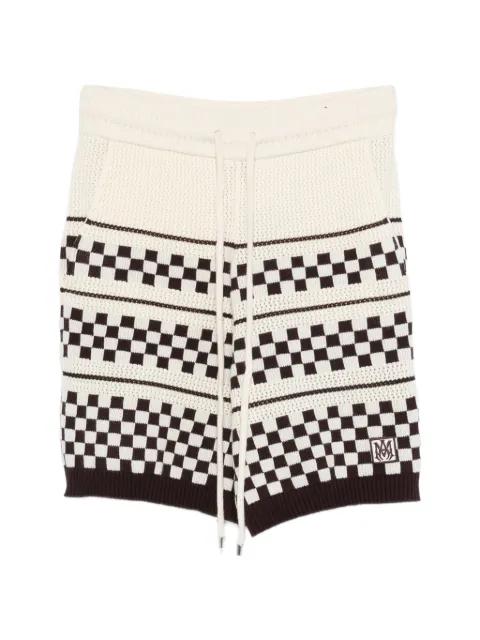 check drawstring shorts by AMIRI