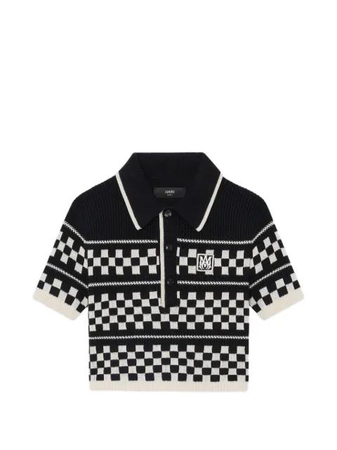 check-pattern polo shirt by AMIRI