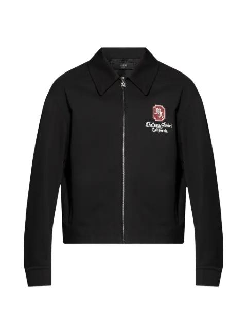 collared zip-fastening jacket by AMIRI