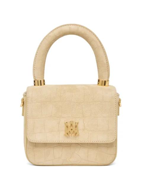 croc-embossed satchel bag by AMIRI
