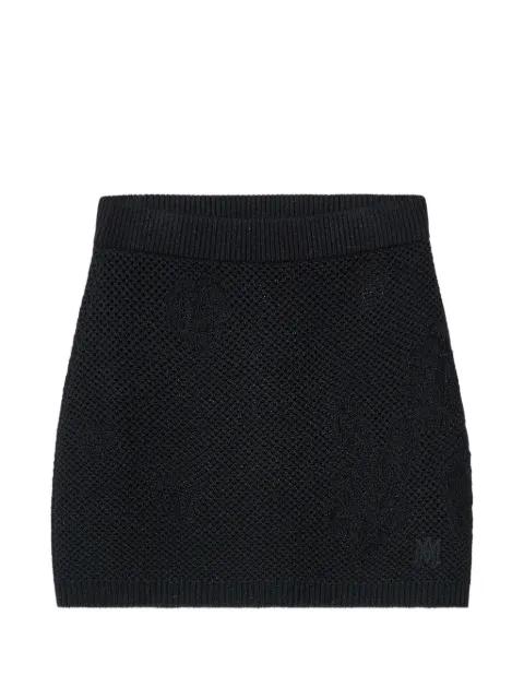crochet mini skirt by AMIRI