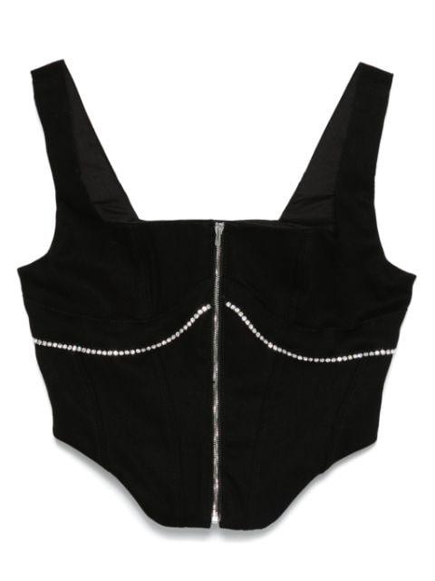 crystal-embellished corset top by AMIRI