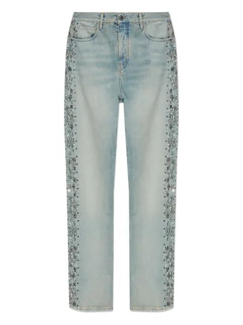 crystal-embellished jeans by AMIRI