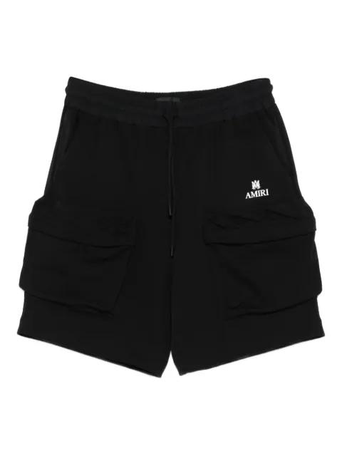 drawstring-waist cargo track shorts by AMIRI