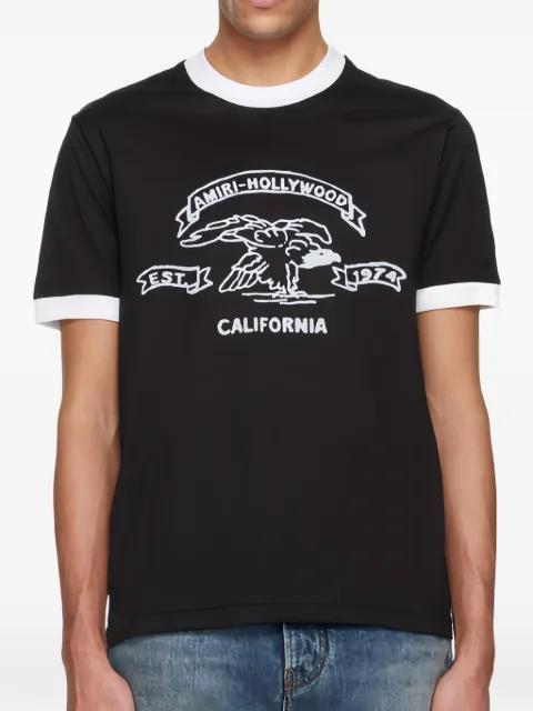 eagle-print ringer T-shirt by AMIRI