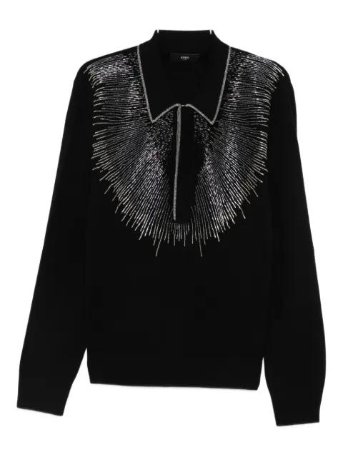 embellished-collar polo shirt by AMIRI