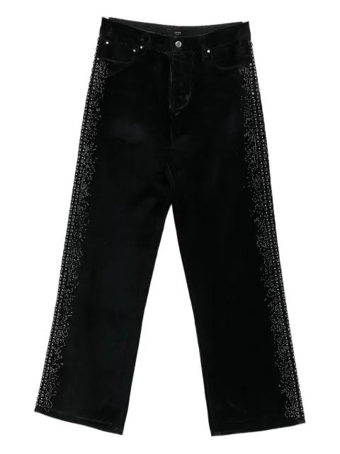 embellished textured jeans by AMIRI
