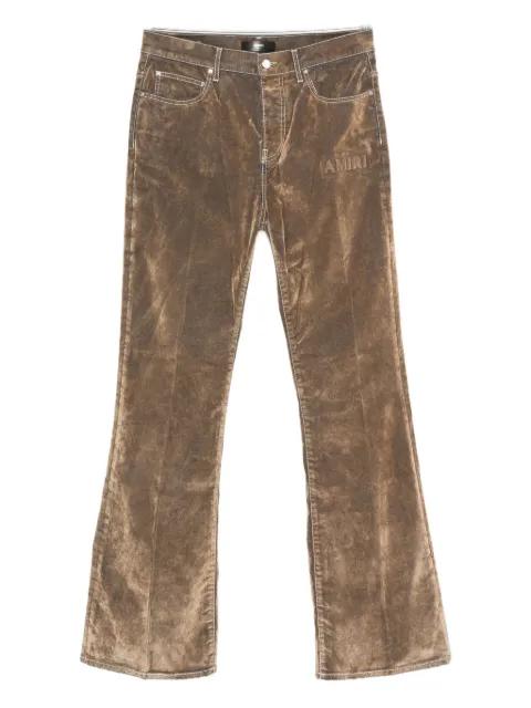 embroidered flare jeans by AMIRI