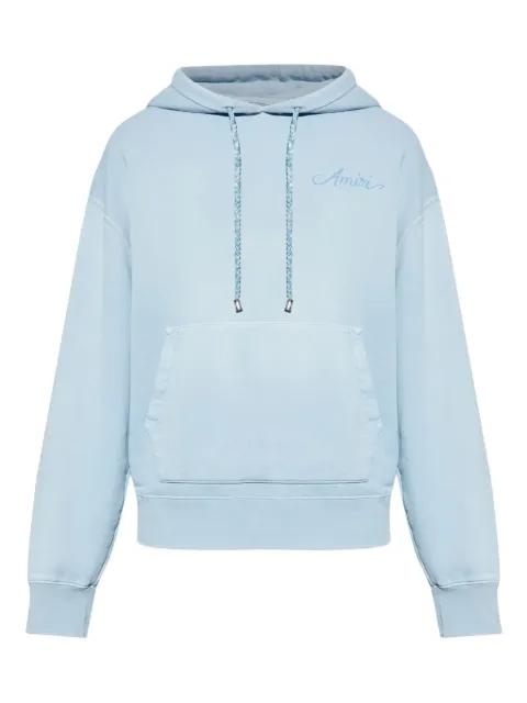 embroidered-logo hoodie by AMIRI
