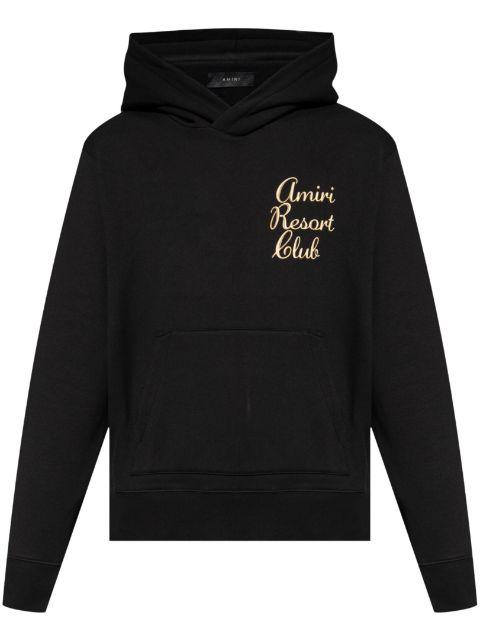 embroidered-logo hoodie by AMIRI