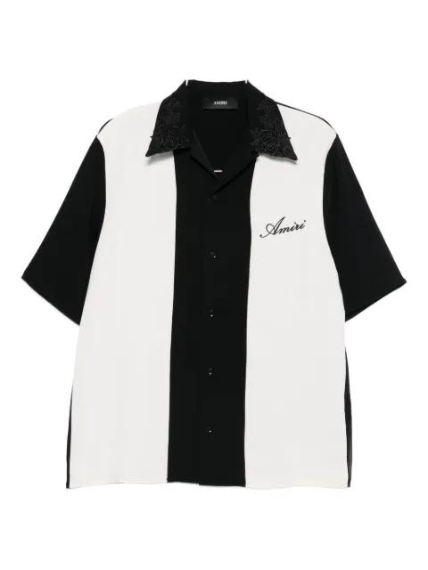 floral-collar panelled shirt by AMIRI