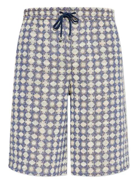 geometric-pattern drawstring shorts by AMIRI