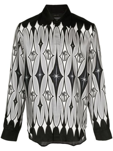 graphic-print silk shirt by AMIRI