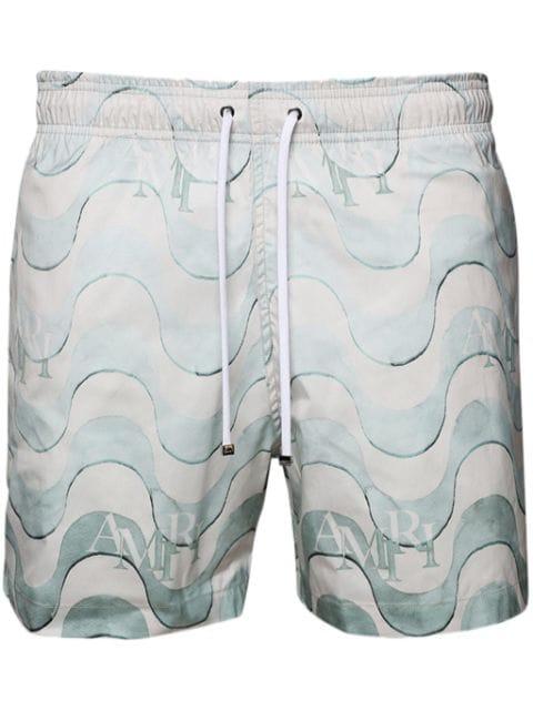 graphic-print swim shorts by AMIRI