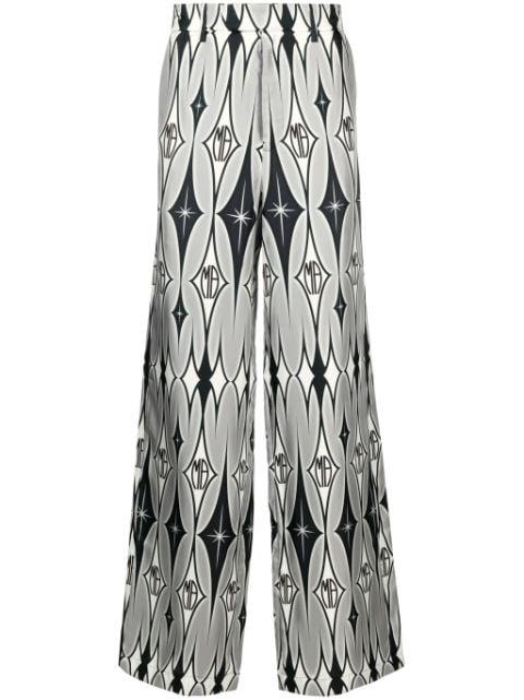 graphic-print wide-leg silk trousers by AMIRI
