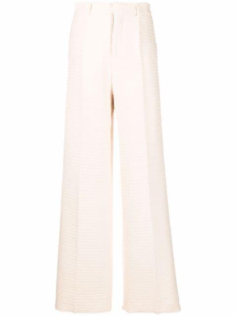 high-waisted-woven trousers by AMIRI