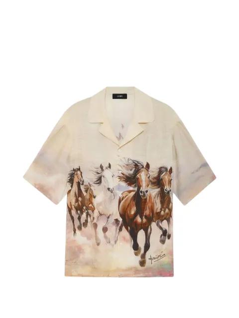 horse-print shirt by AMIRI