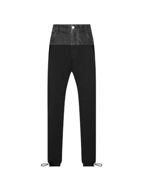 hybrid drawstring-cuff track pants by AMIRI