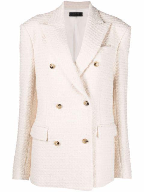 knitted double-breasted blazer by AMIRI