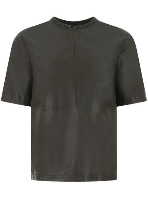 leather T-shirt by AMIRI